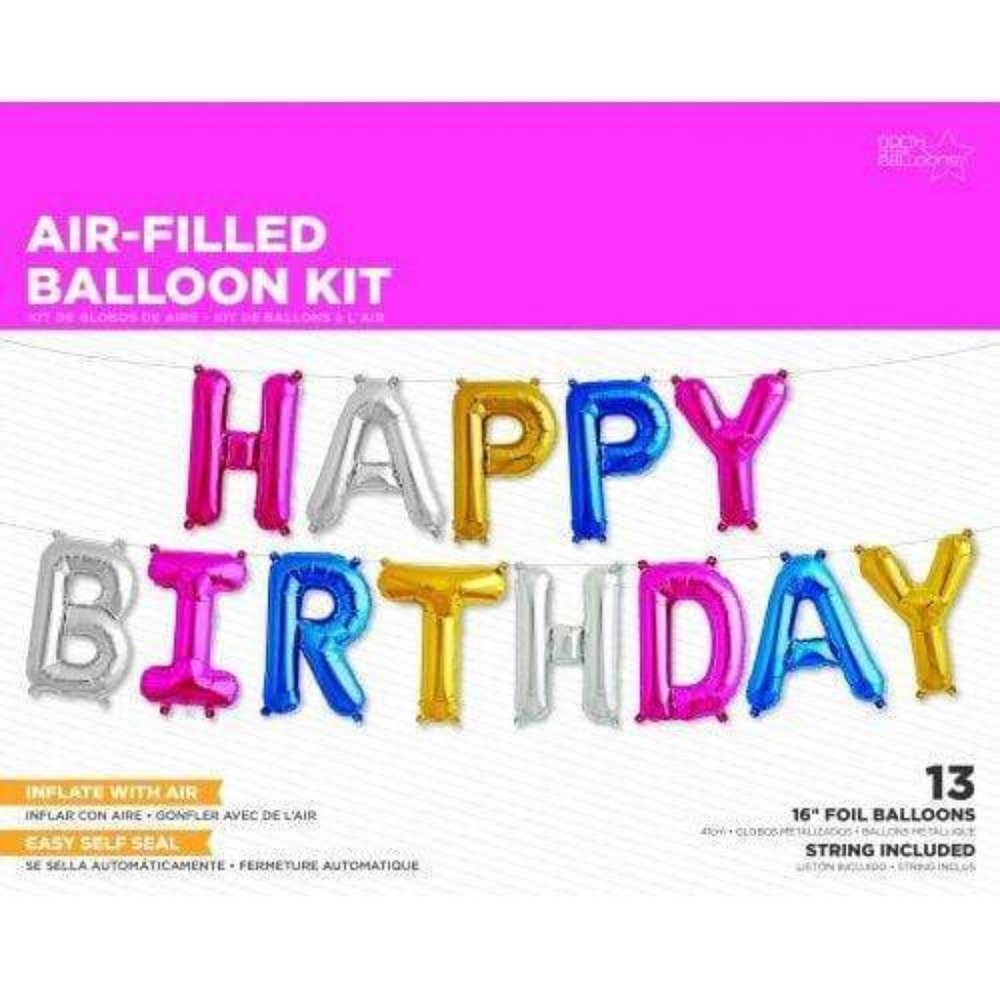 North Star Happy Birthday Party Balloon Banner